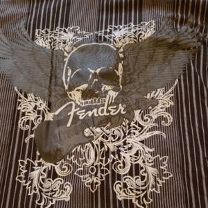 Fender Rock&Roll guitar, skull XXL shirt